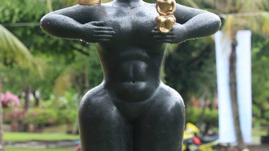 Sculptures displayed in HCM City park