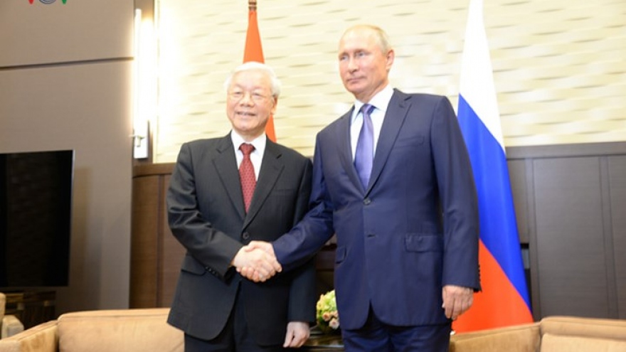 Day two of Party leader Trong’s visit to Russia