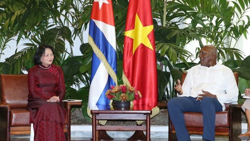 Vice Presidents talk ways to reinforce Vietnam-Cuba relations
