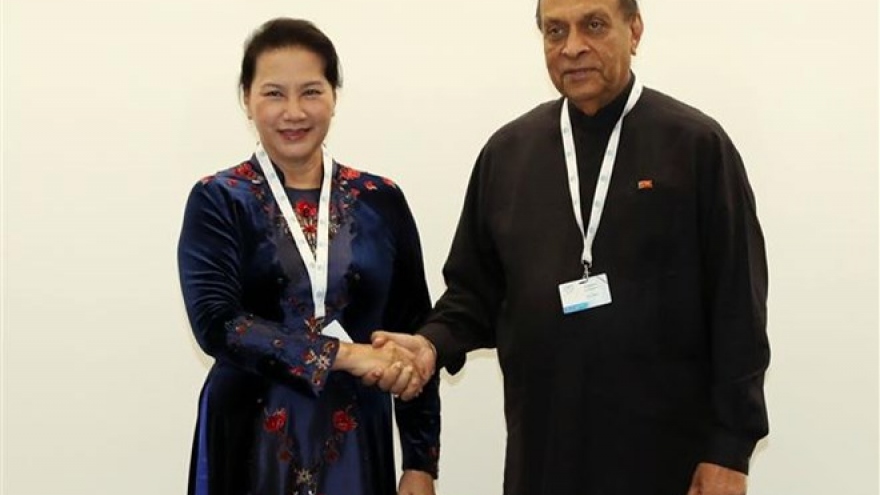 NA Chairwoman meets Sri Lankan Parliament Speaker on IPU-138 sidelines
