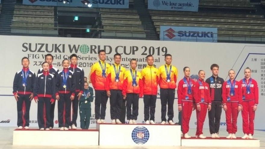 Vietnam wins three gold medals at international aerobics championship