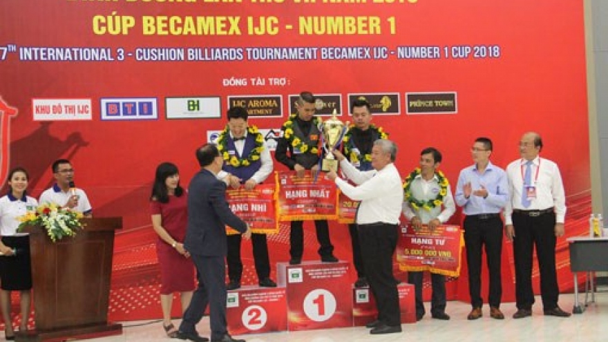 Vietnamese cueist wins title at Becamex IJC Cup 2018