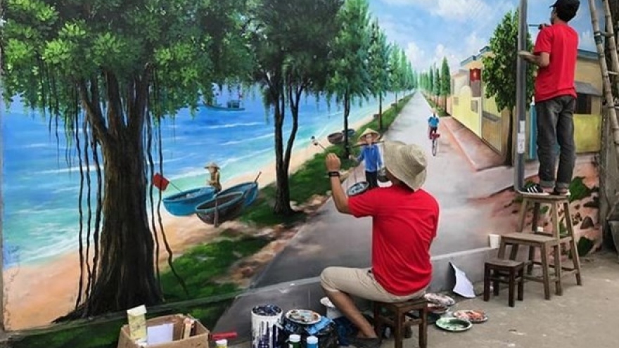 Coastal mural village dazzles visitors
