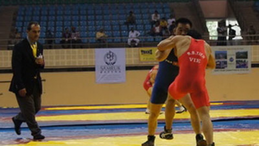 Wrestlers compete at Asian Champs