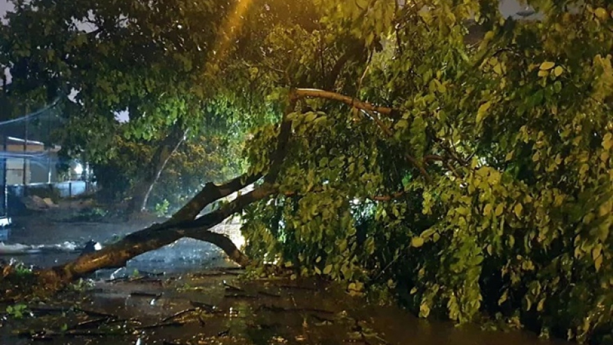  Wipha floods streets after landing in northern Vietnam