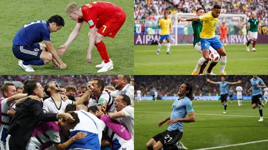 6 national teams through to World Cup quarterfinals