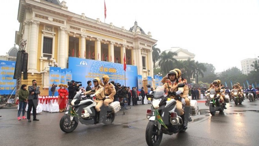 Year of Traffic Safety 2018 launched in Hanoi, HCM City