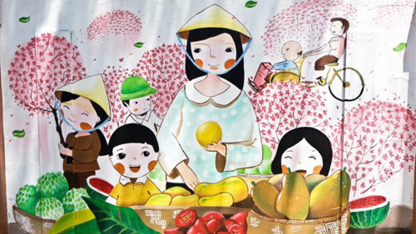 Colourful murals brighten Danang City streets