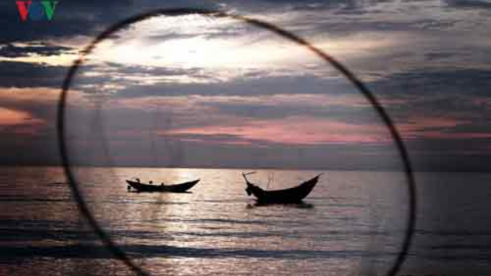 Lang Co fishing village at sunrise