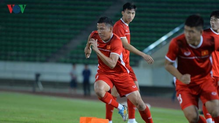 National squad practice behind closed doors ahead of first AFF Cup match 