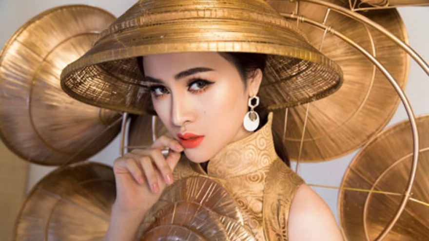 Revealed Thu Dung’s stunning national costume at Miss Eco Int’l 2018