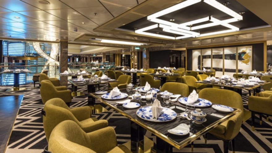 Inside Genting Dream docking Tien Sa port