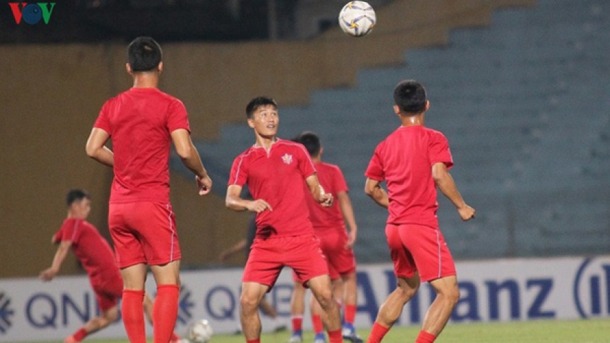 DPRK’s 4.25 SC train in Hanoi ahead of AFC Cup Inter-Zonal finals