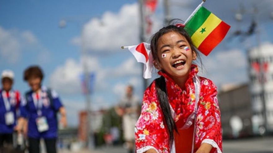 Adorable young fans at 2018 FIFA World Cup