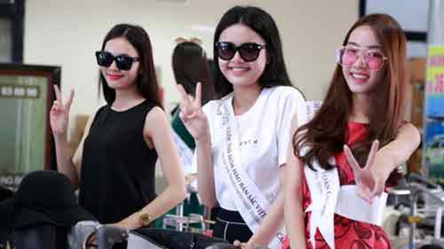 Miss Heritage Global 2016 contestants shine in Phu Cat Airport