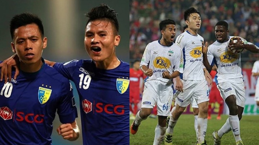Line-ups for Hanoi and HAGL FCs in V-League 2018 match