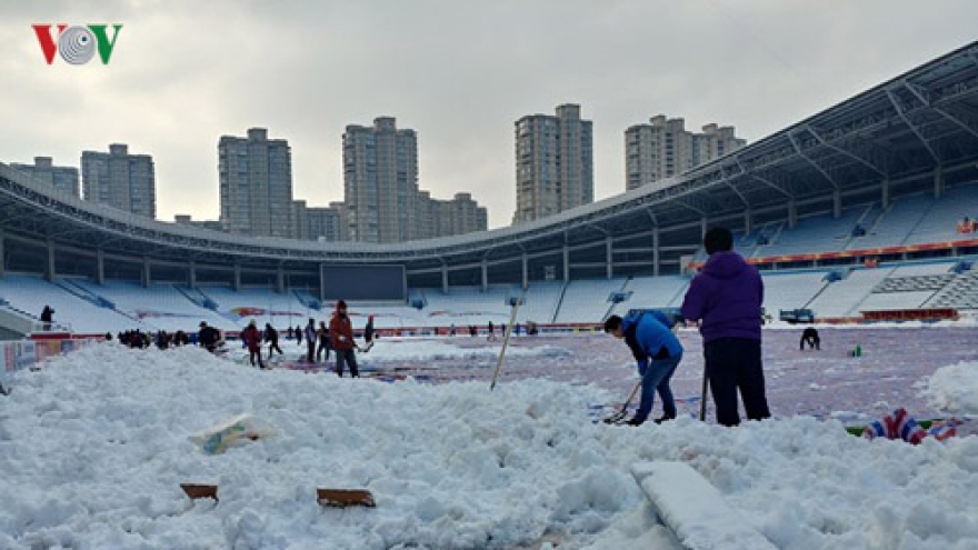 Harsh weather puts Vietnam-Uzbekistan U23s final into doubt