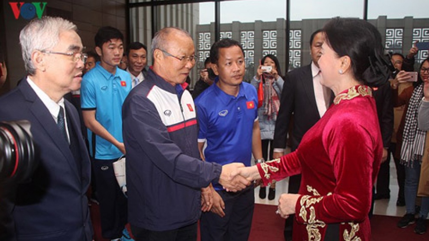 Vietnam U23s receive warm welcome at NA House