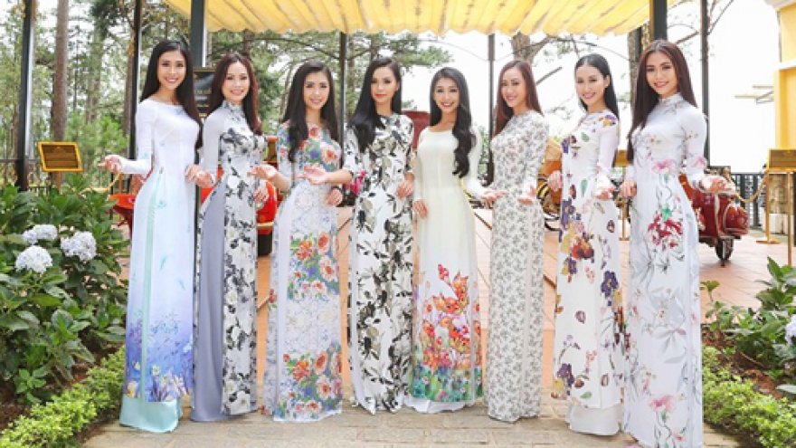 Top 45 Miss Universe Vietnam finalists show off Ao Dai in Da Lat