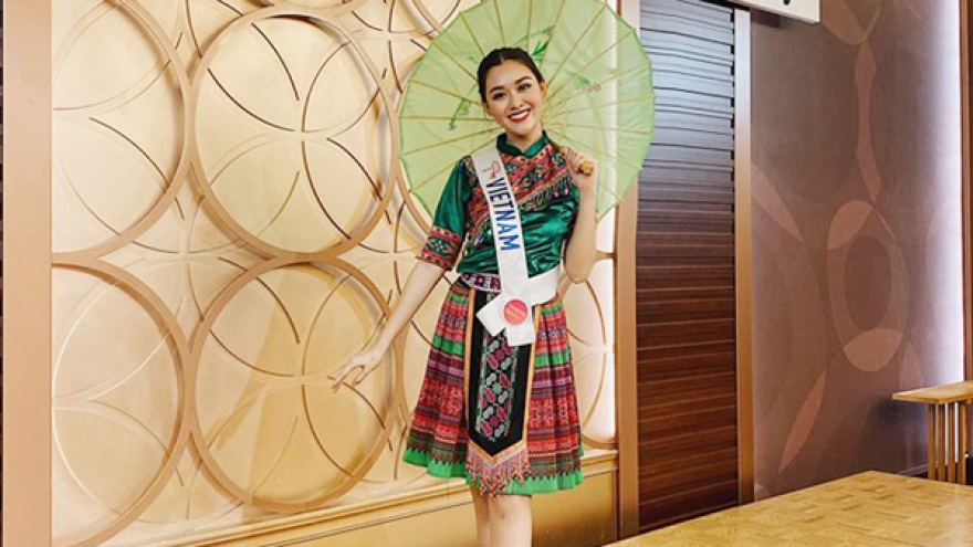 Tuong San competes in talent segment at Miss International