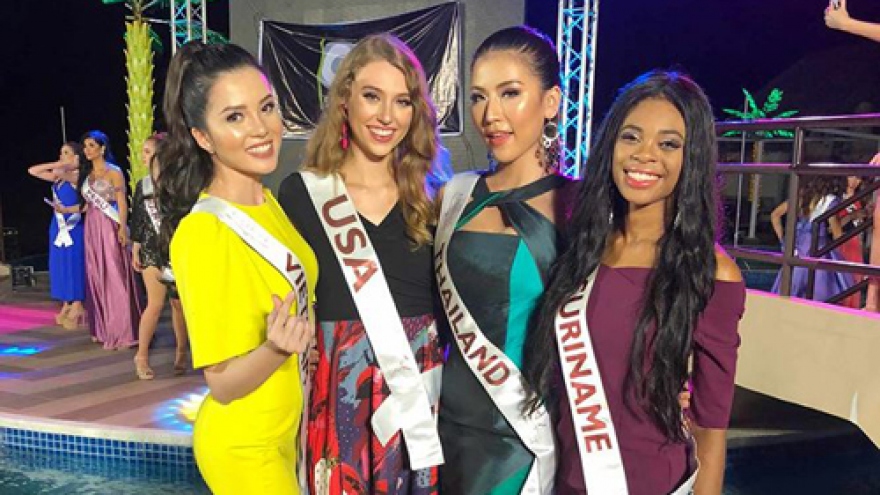 Thuy Vi busy at Miss Asia Pacific Int’l 2018