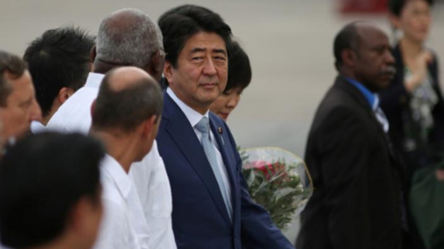 Abe becomes first Japanese leader to visit Communist-ruled Cuba