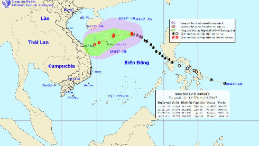 Tropical storm heads to Hoang Sa archipelago 