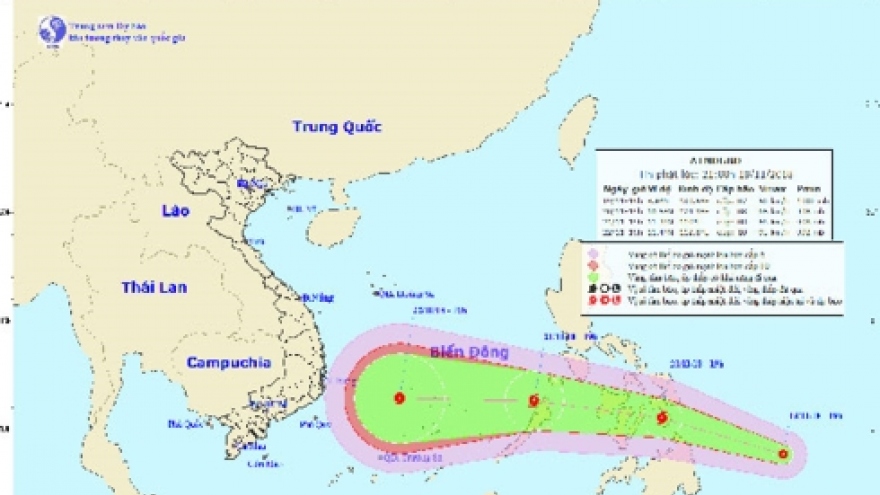 Tropical depression heading toward East Sea 