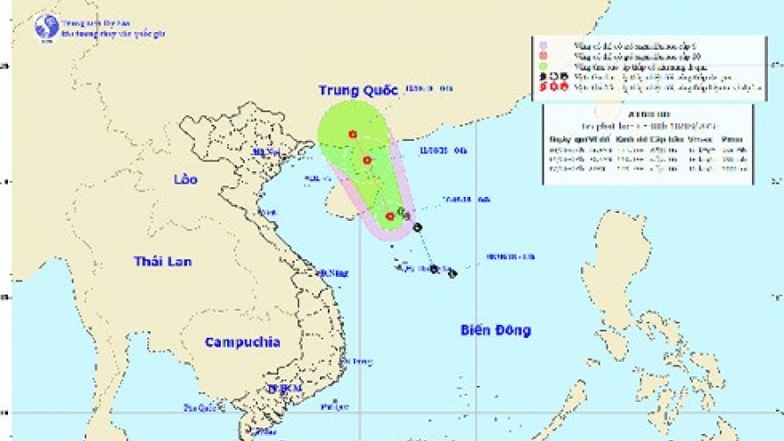 Tropical depression formed north-west of Hoang Sa archipelago