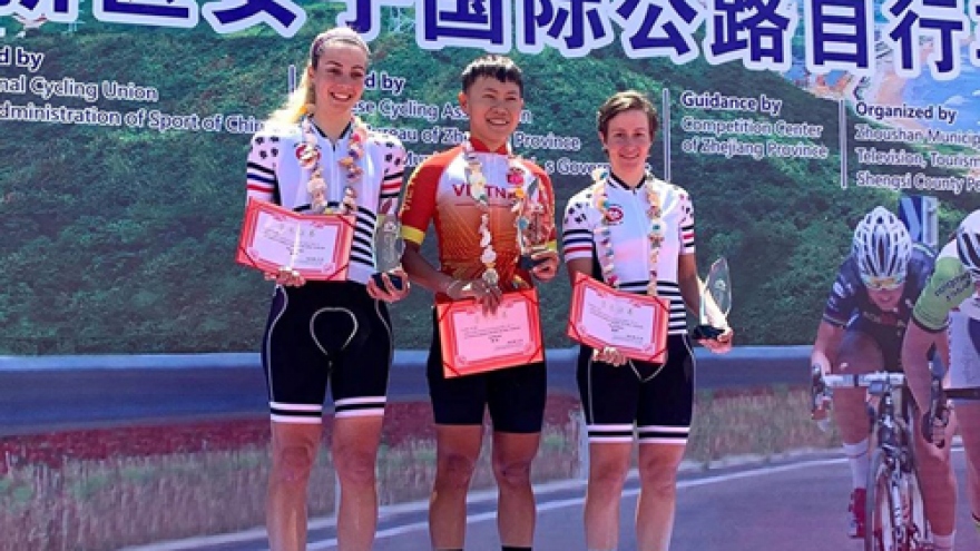 Nguyen Thi That wins first stage in Tour of Zhoushan Island I