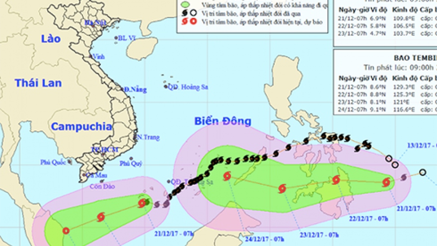 
        New tropical storm forms over eastern waters of Philippines’ southern region
                              