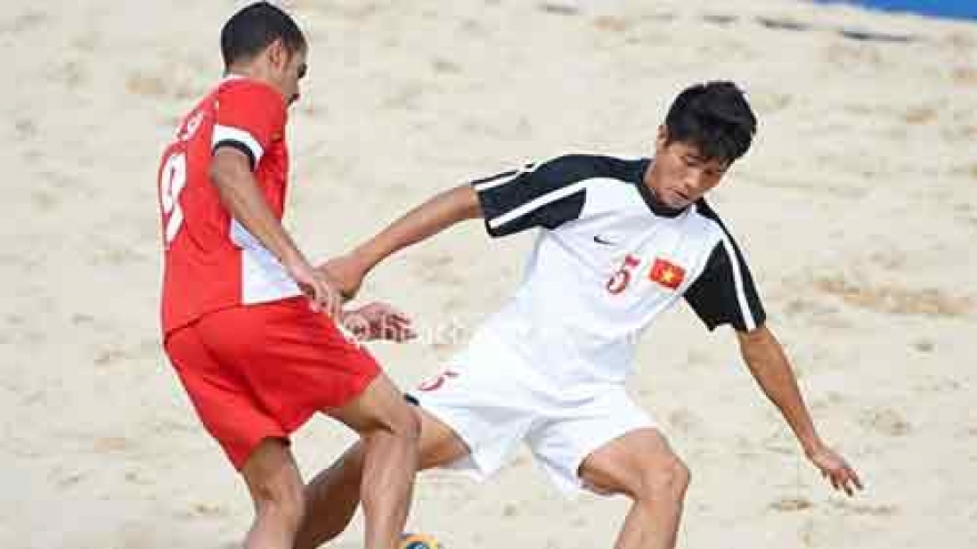 Beach footballers train, compete for Asian Games