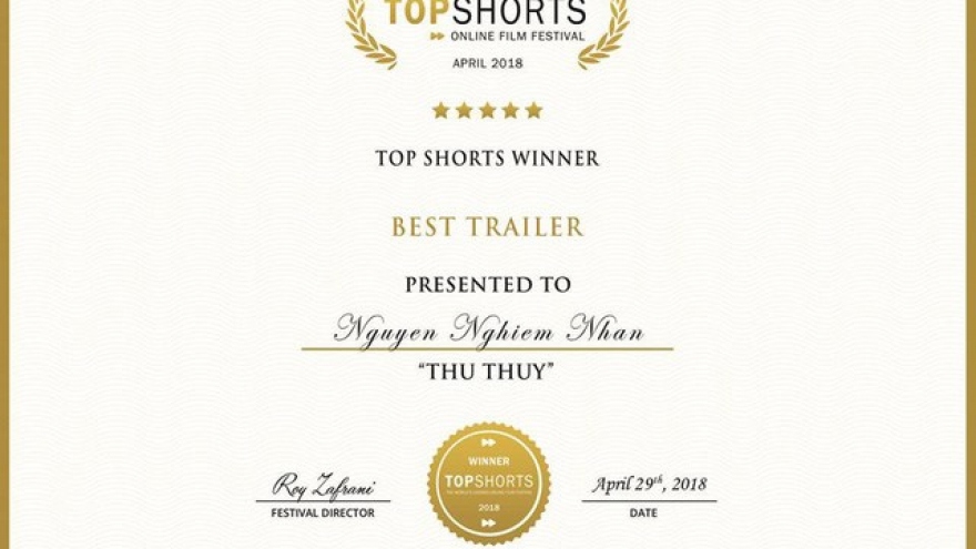 Vietnamese wins Top Shorts film awards