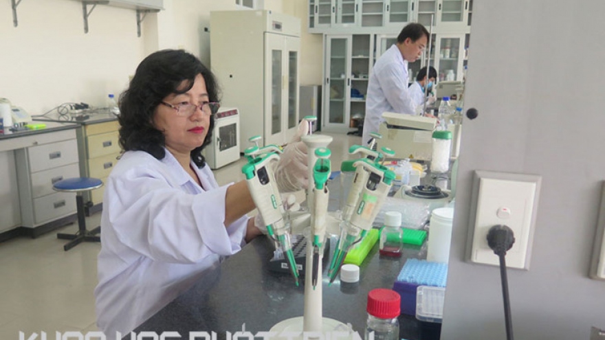 Female scientist passionate in veterinary studies