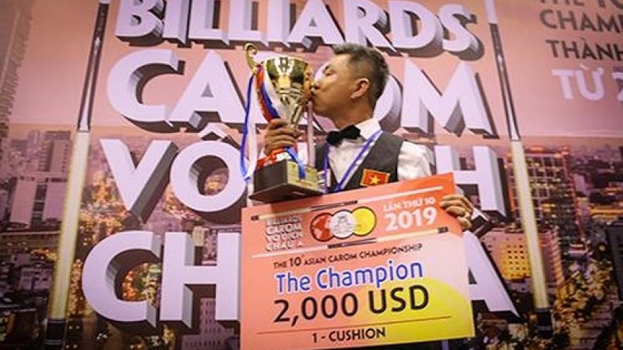 Vietnamese player wins Asian Carom Billiards Championship 