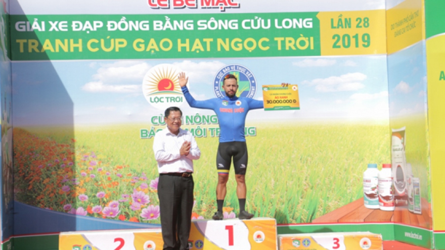 Jordan Parra wins yellow jersey in Mekong River Delta cycling tournament
