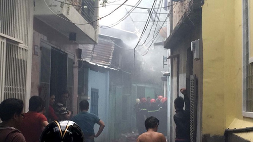 Fire destroys home in HCM City