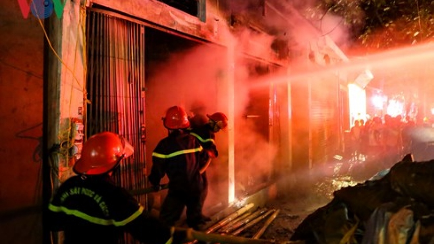 Fire destroys single storey house in Dien Bien 