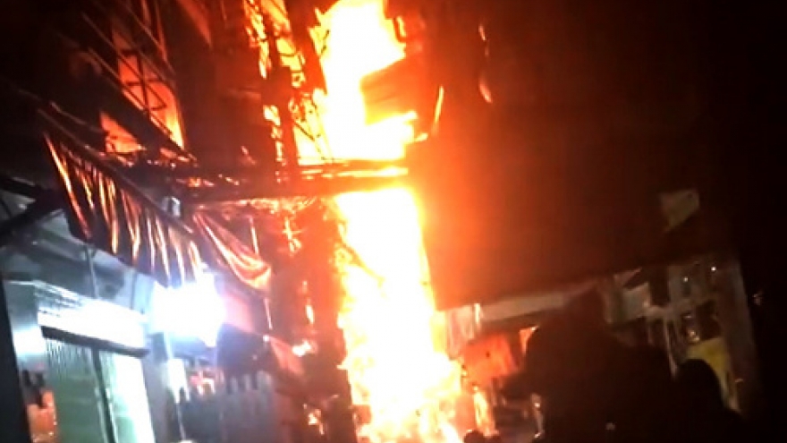 Warehouse in Saigon’s backpacker precinct burns to the ground