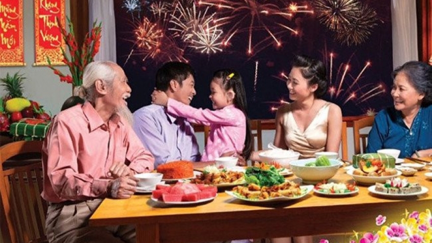 Year-end party in Vietnamese families