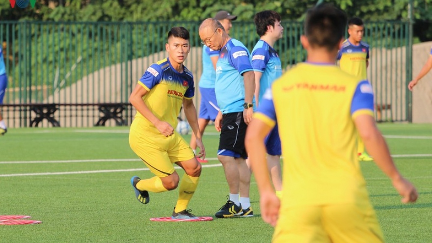 Coach Park Hang-seo takes training for both Vietnam’s U22 and senior teams