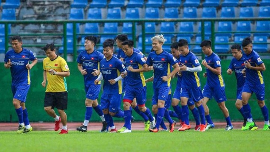 Vietnamese Olympic squad’s last training session ahead of ASIAD 2018