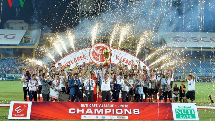 Hanoi FC celebrates winning V-League 2018