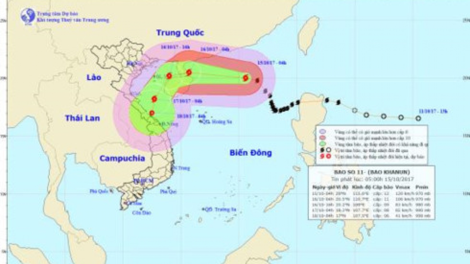 Typhoon Khanun forecast to slam the Gulf of Tonkin