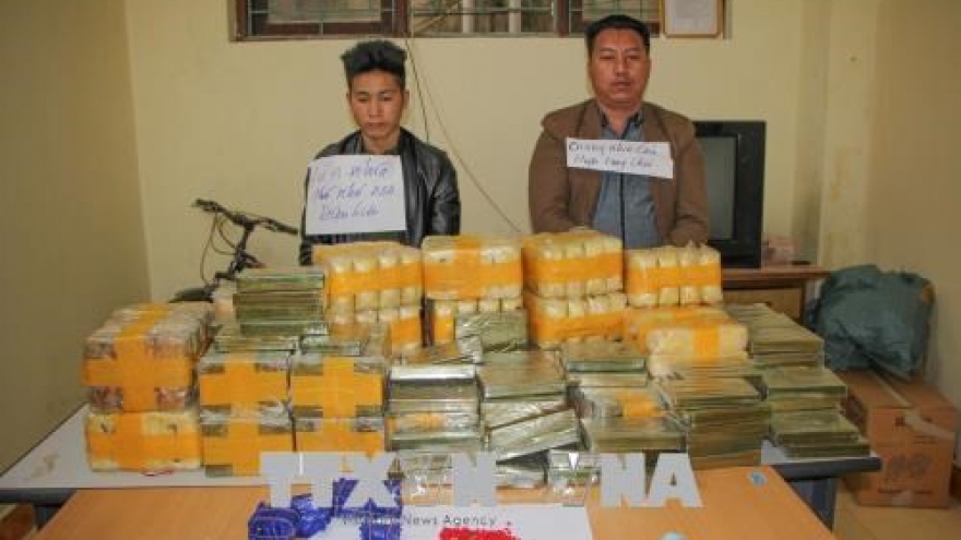 Dien Bien police seize 135 bricks of heroin, 500,000 synthetic drug pills