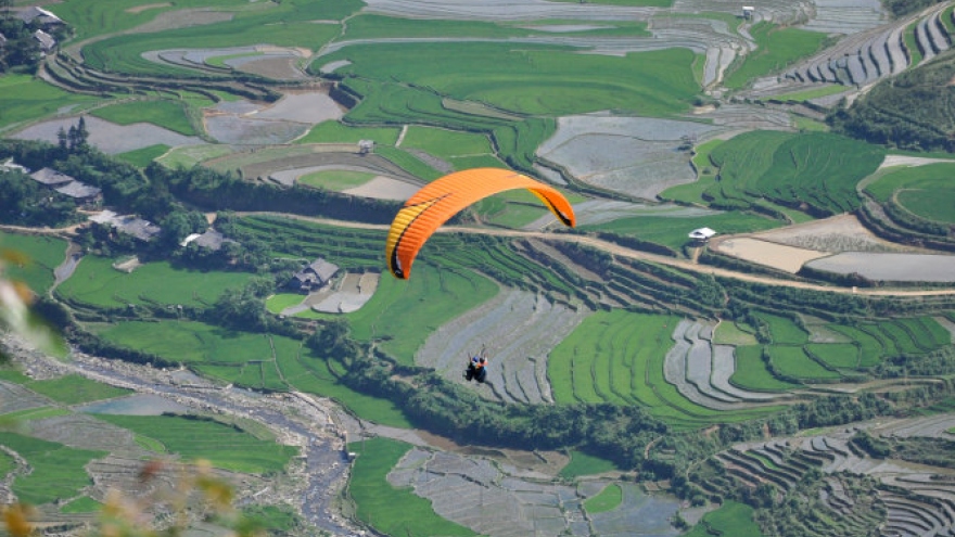 
        Beauty of Mu Cang Chai with picturesque terraced rice fields
                              