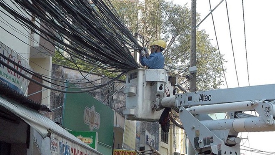 Electric power lines going underground in HCM City