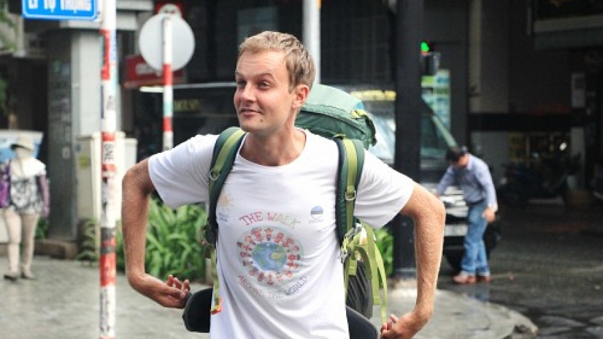 Estonian musician walking around the world completes Vietnam