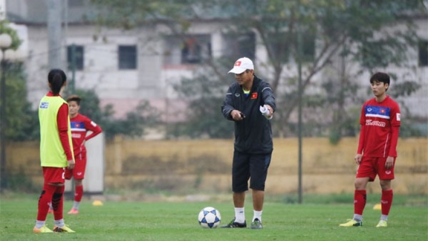 Women footballers prep for Asian Cup