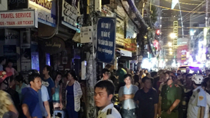 Fire, explosions break out in Saigon's backpackers' street